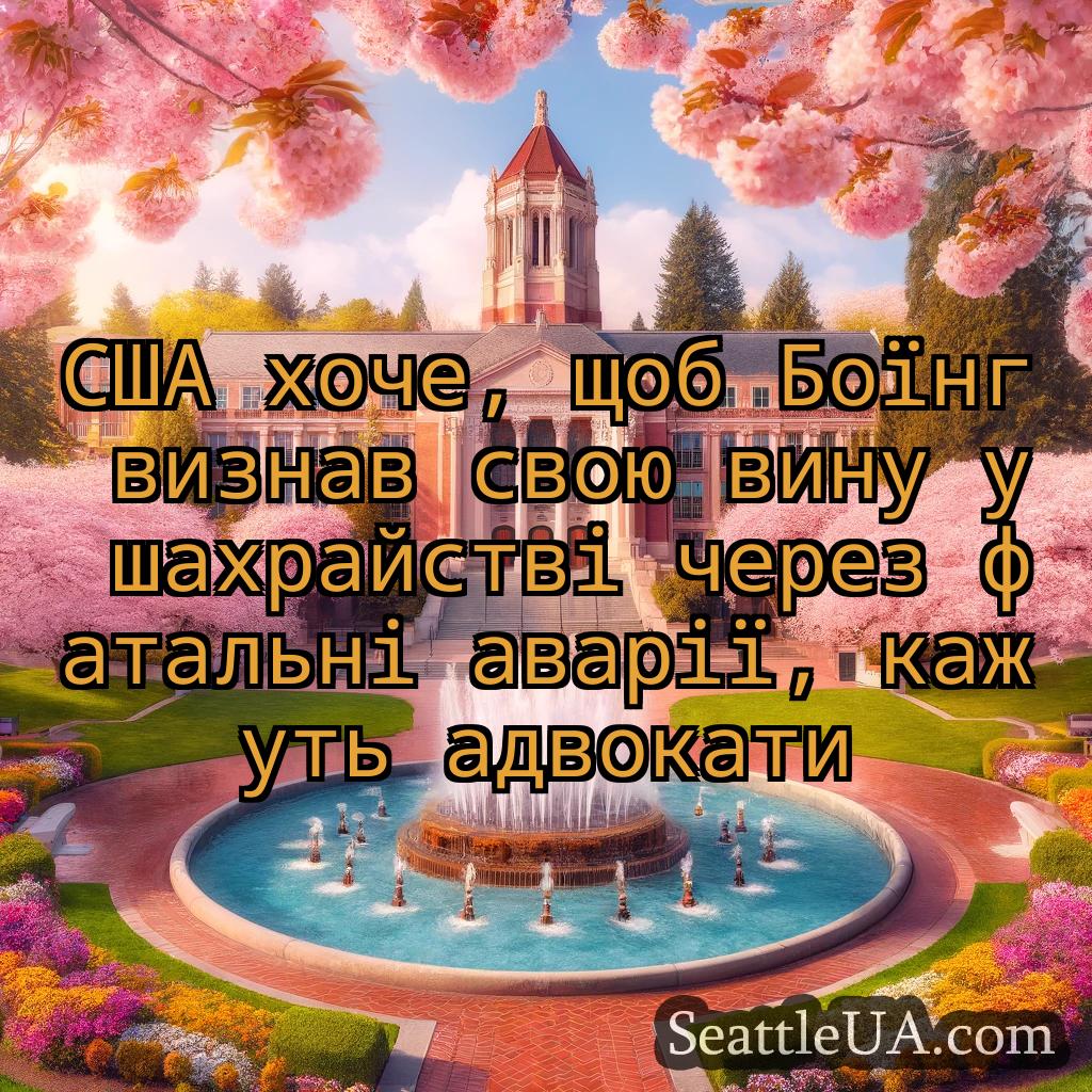 новини Сіетла США хоче, щоб Боїнг визнав свою