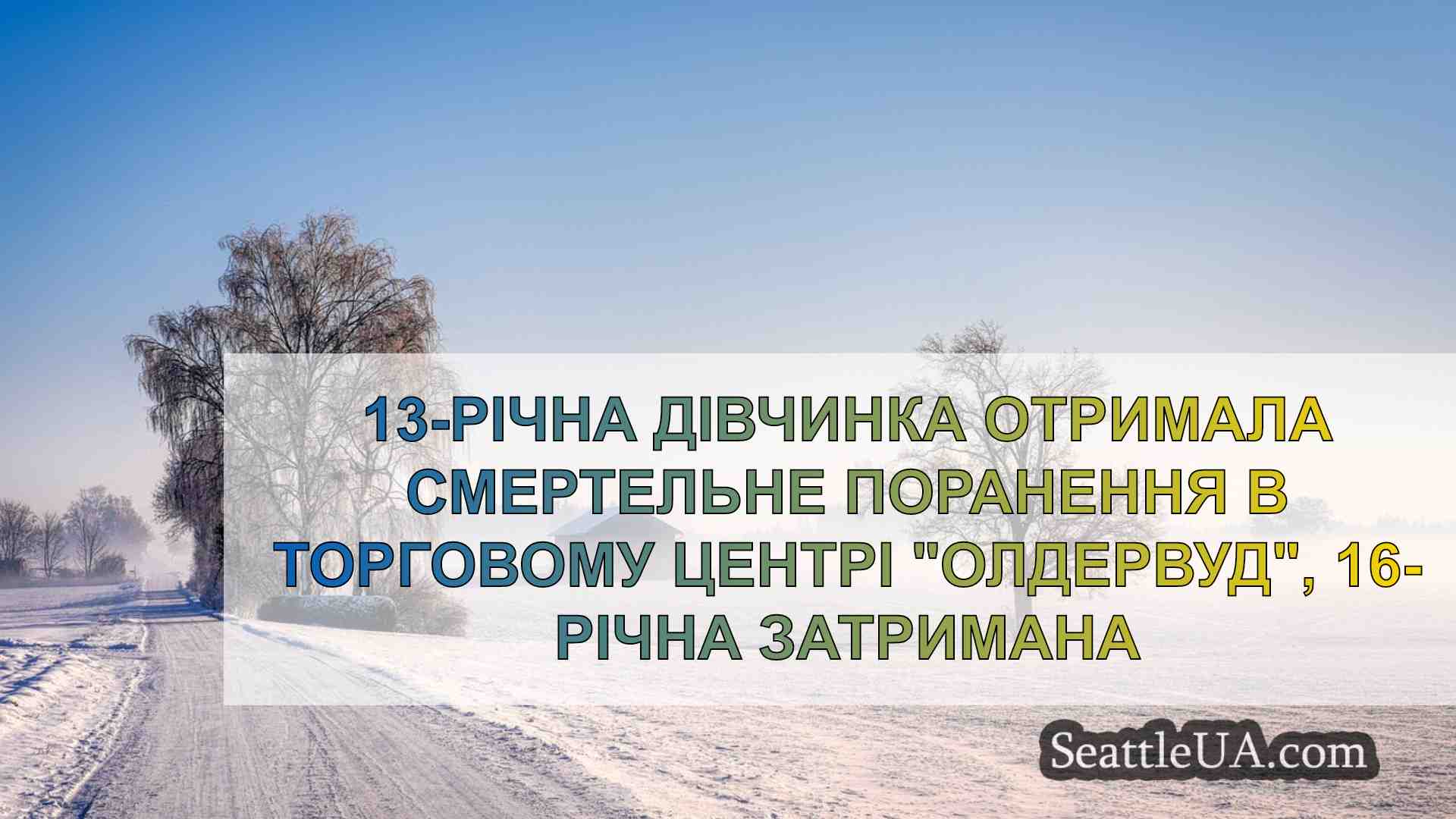 13-річна дівчинка отримала смертельне