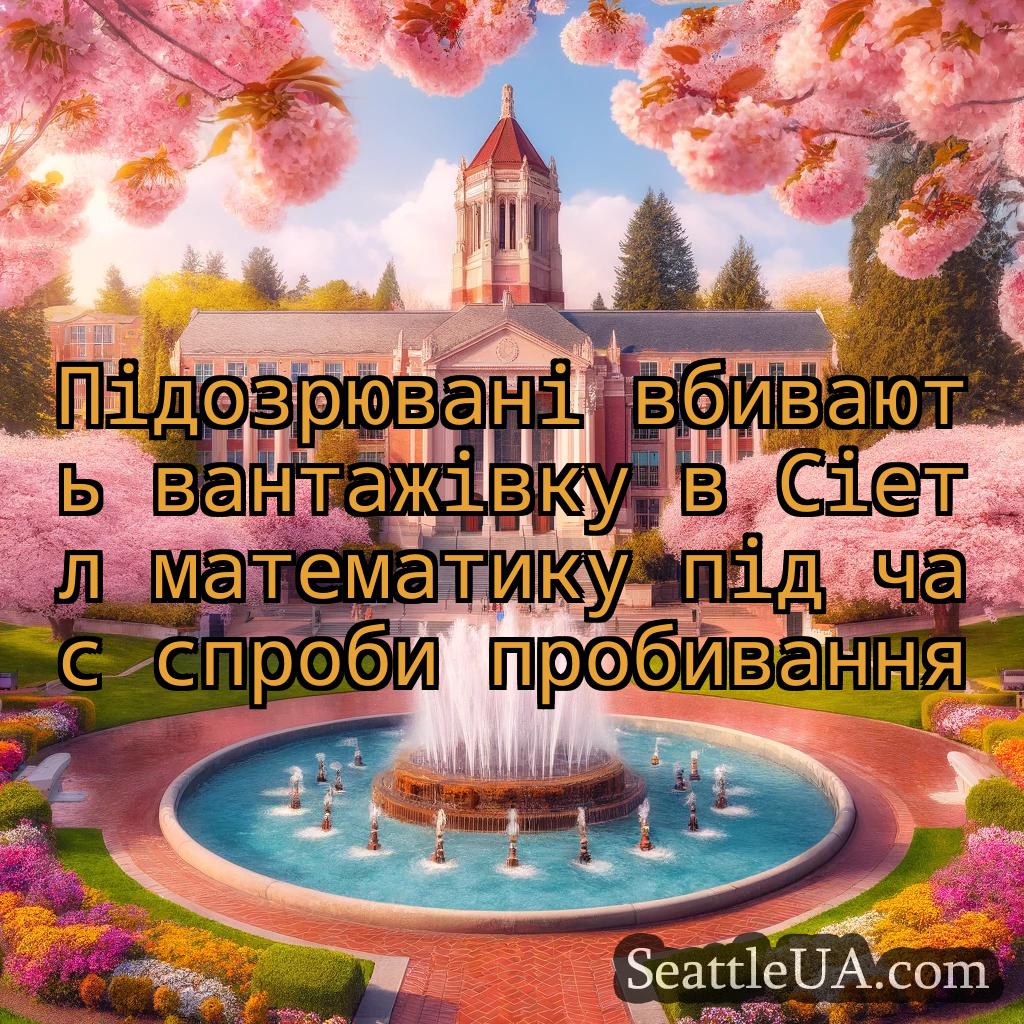 новини Сіетла Підозрювані вбивають вантажівку в