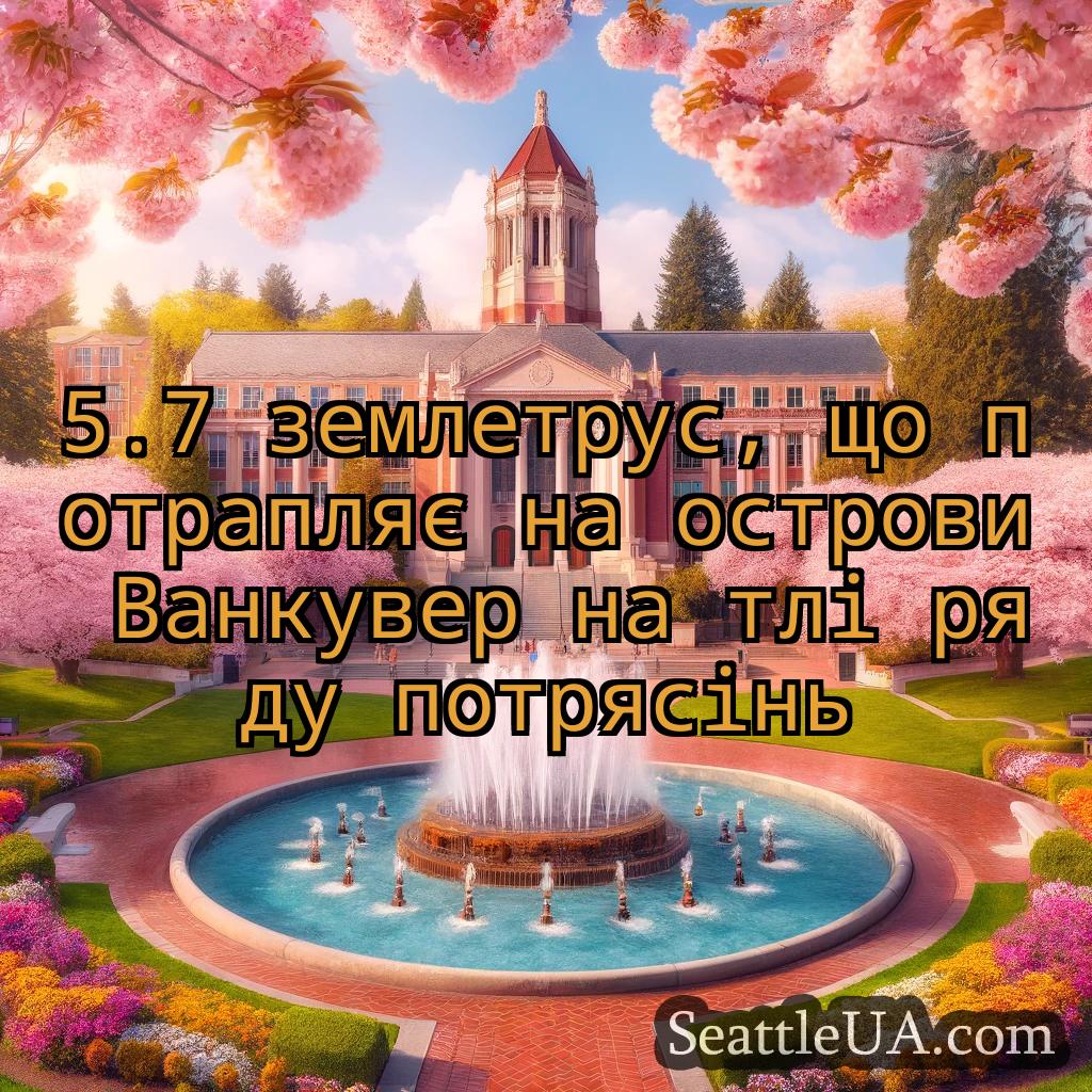 новини Сіетла 5.7 землетрус, що потрапляє на