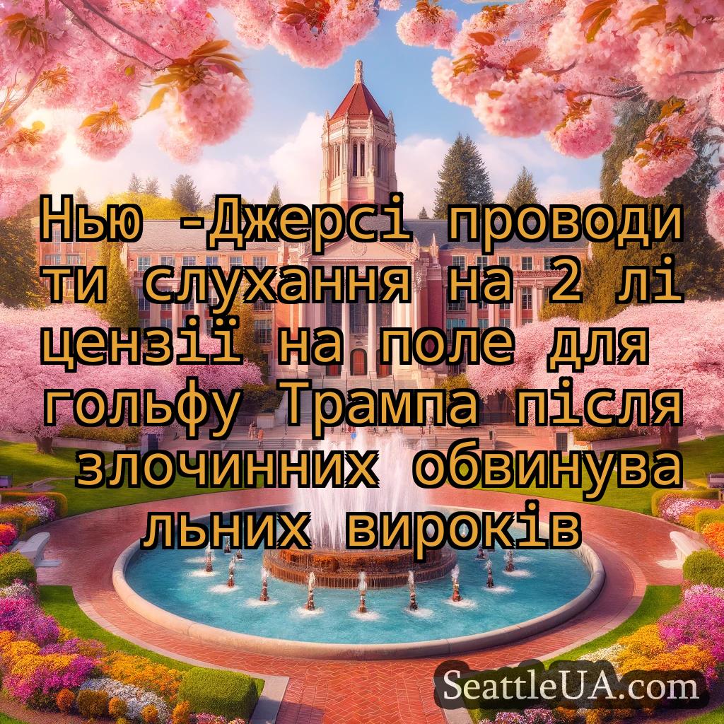 новини Сіетла Нью -Джерсі проводити слухання на