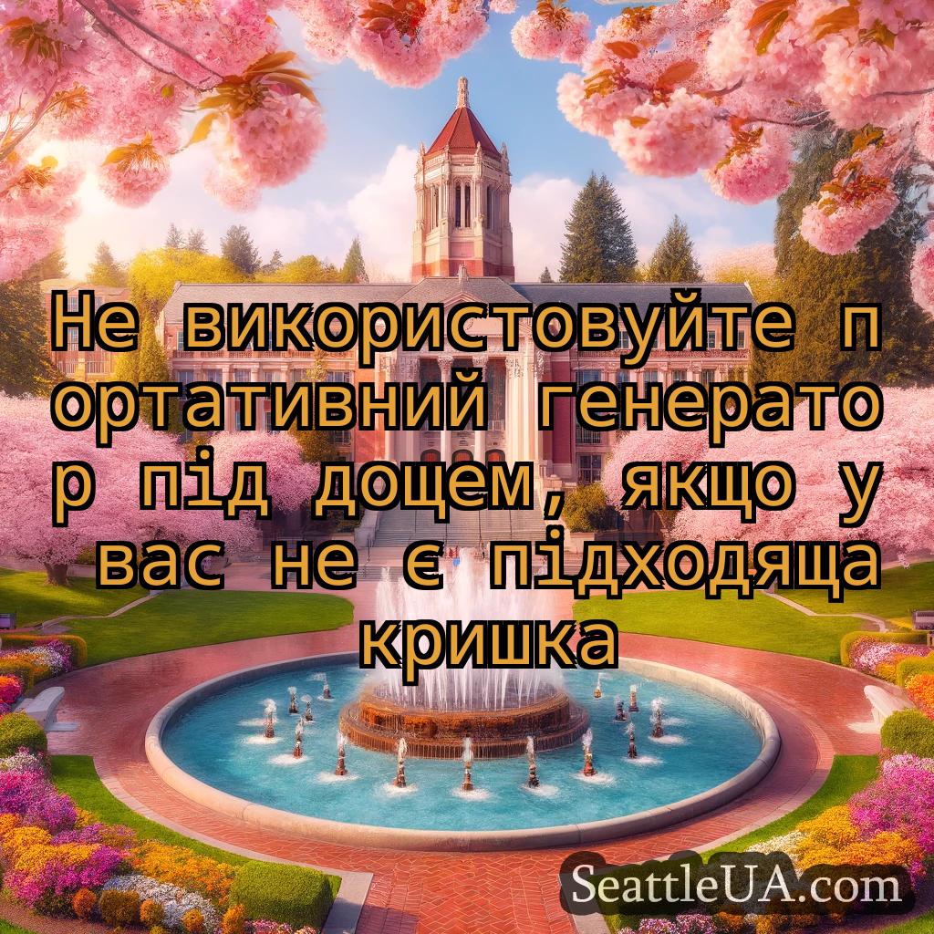 новини Сіетла Не використовуйте портативний