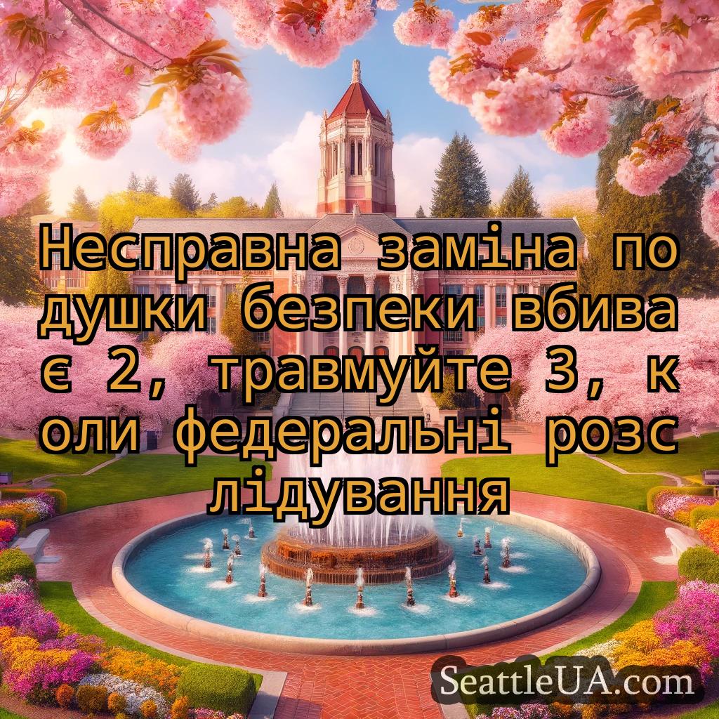 новини Сіетла Несправна заміна подушки безпеки