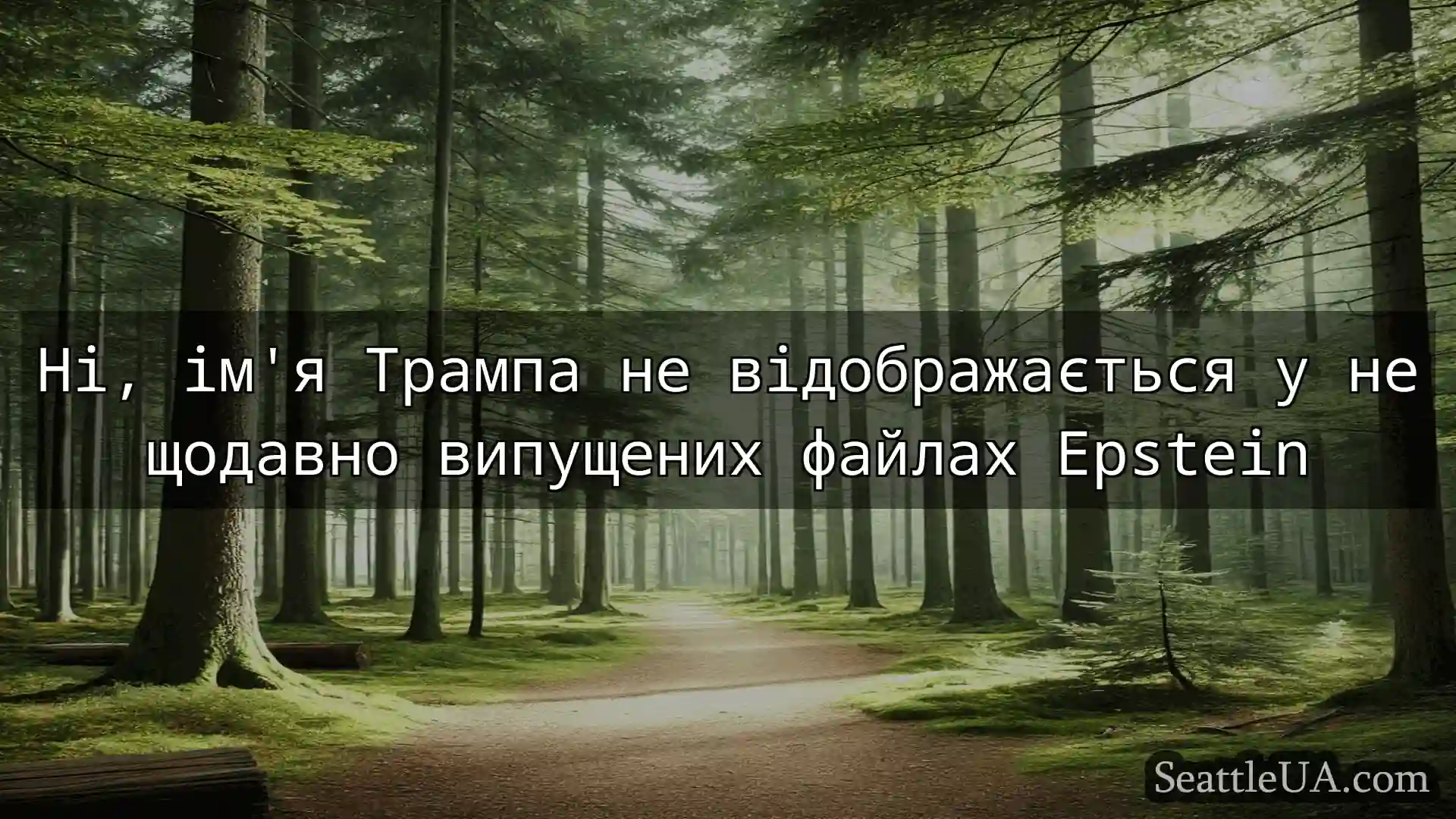 новини Сіетла Ні, ім'я Трампа не відображається