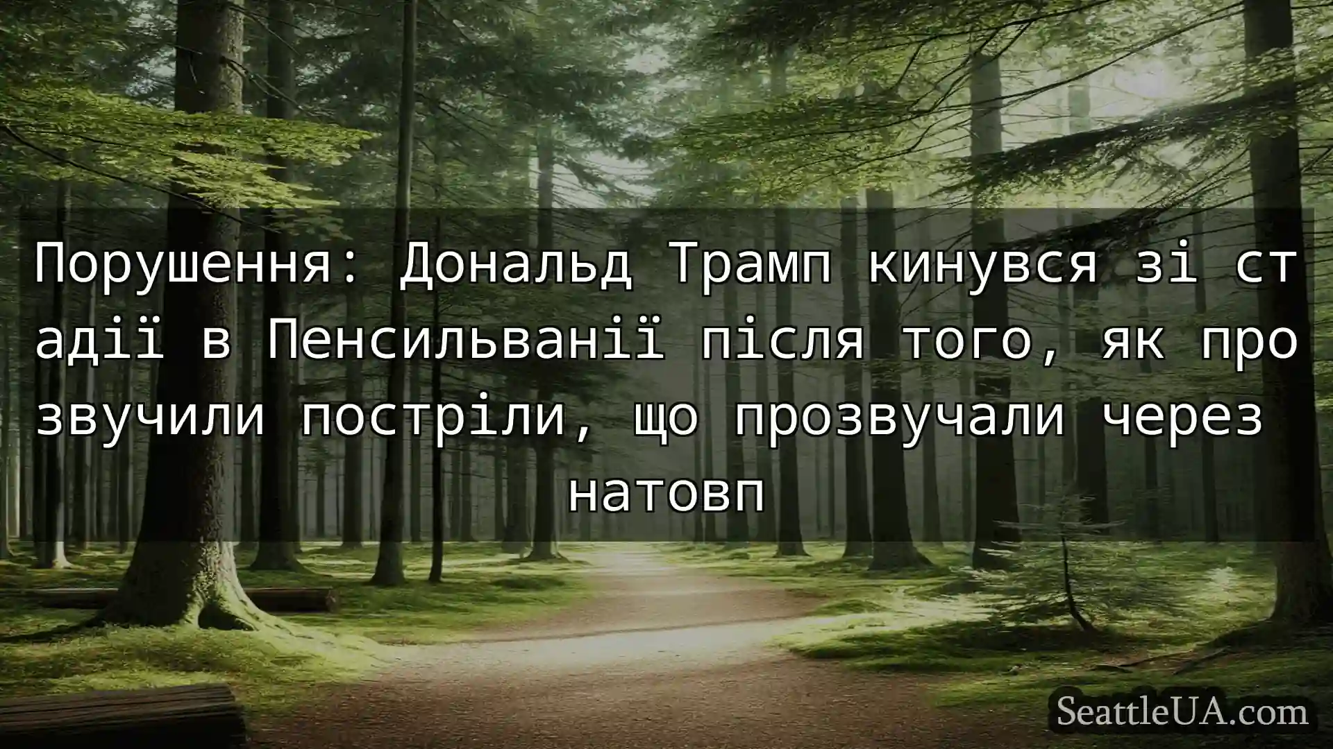 новини Сіетла Порушення: Дональд Трамп кинувся