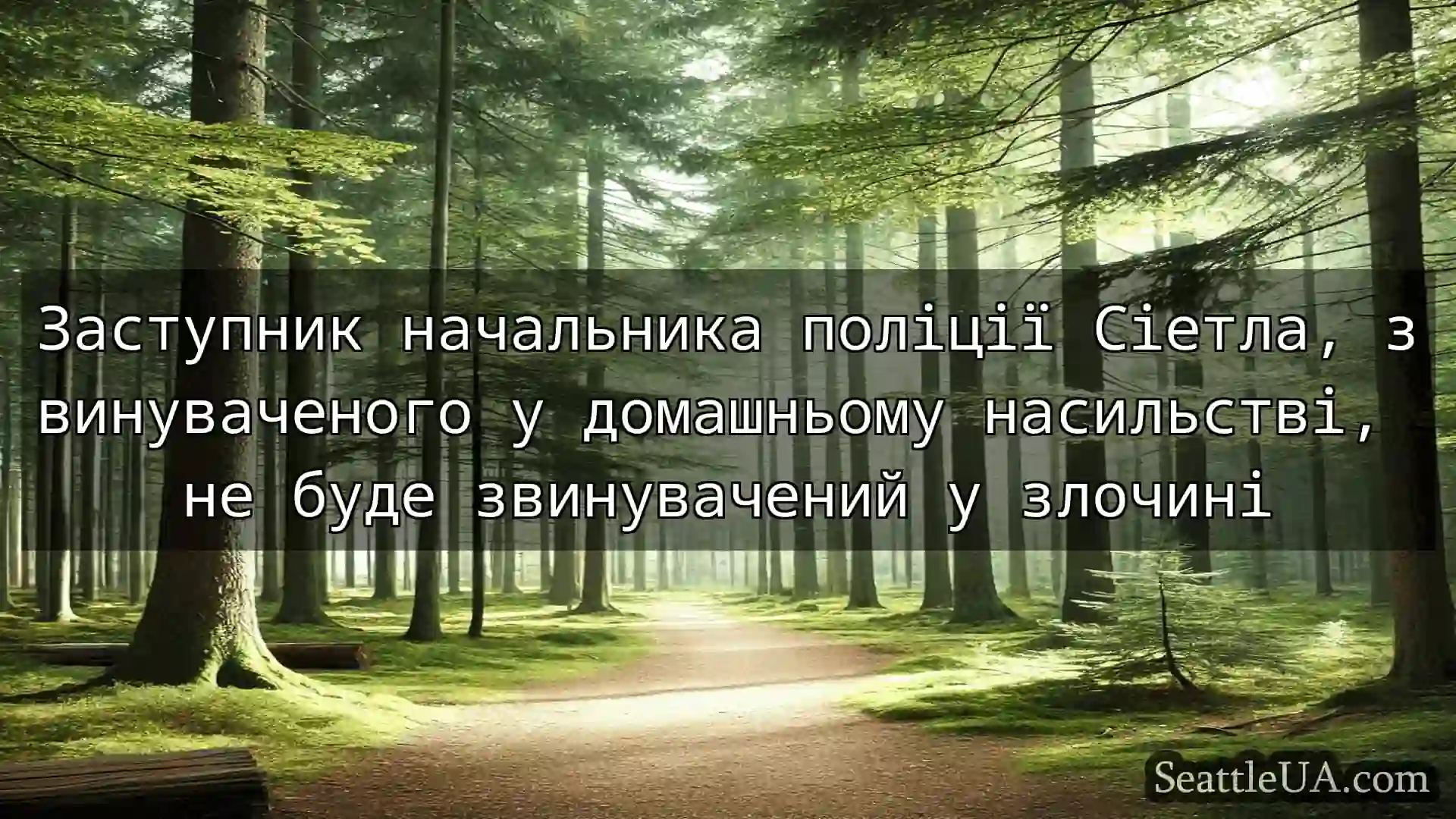 новини Сіетла Заступник начальника поліції