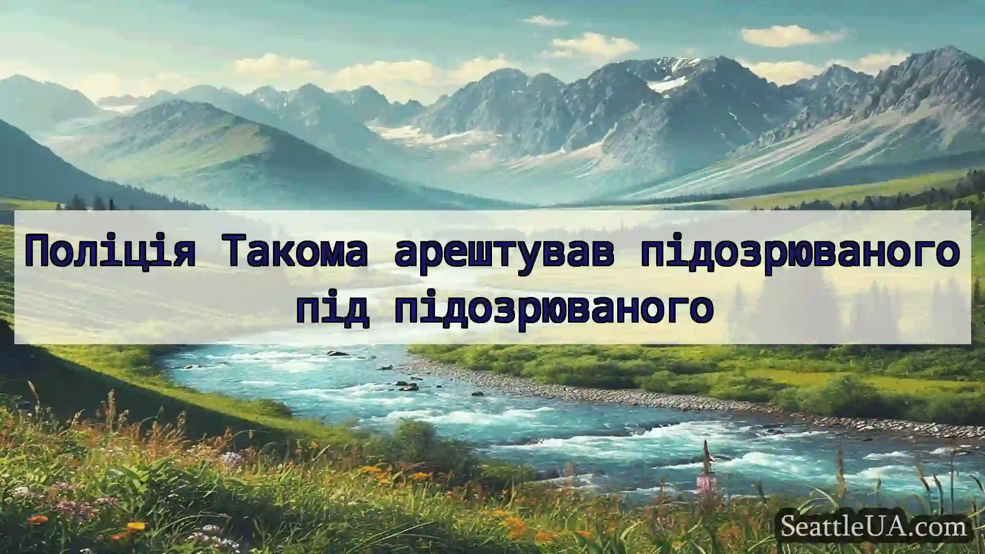 новини Сіетла Поліція Такома арештував