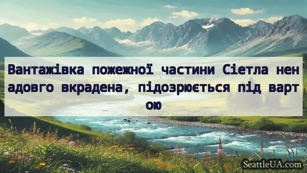новини Сіетла Вантажівка пожежної частини Сіетла