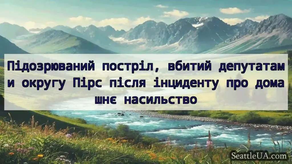 новини Сіетла Підозрюваний постріл, вбитий