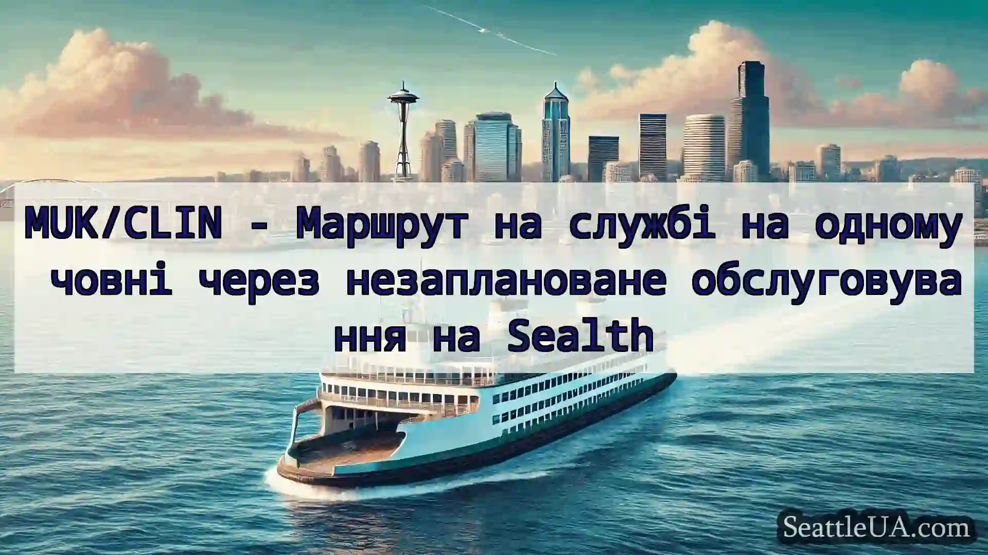 новини про пороми Сіетла MUK/CLIN - Маршрут на службі на