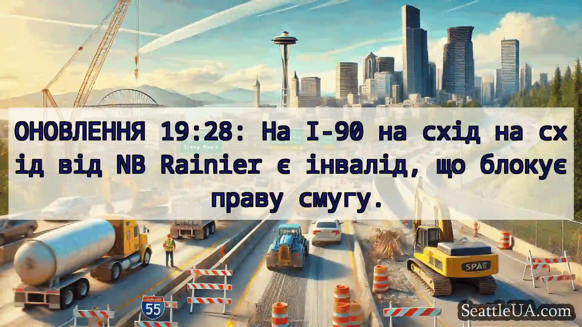 Транспортні новини Сіетла ОНОВЛЕННЯ 19:28: На I-90 на схід