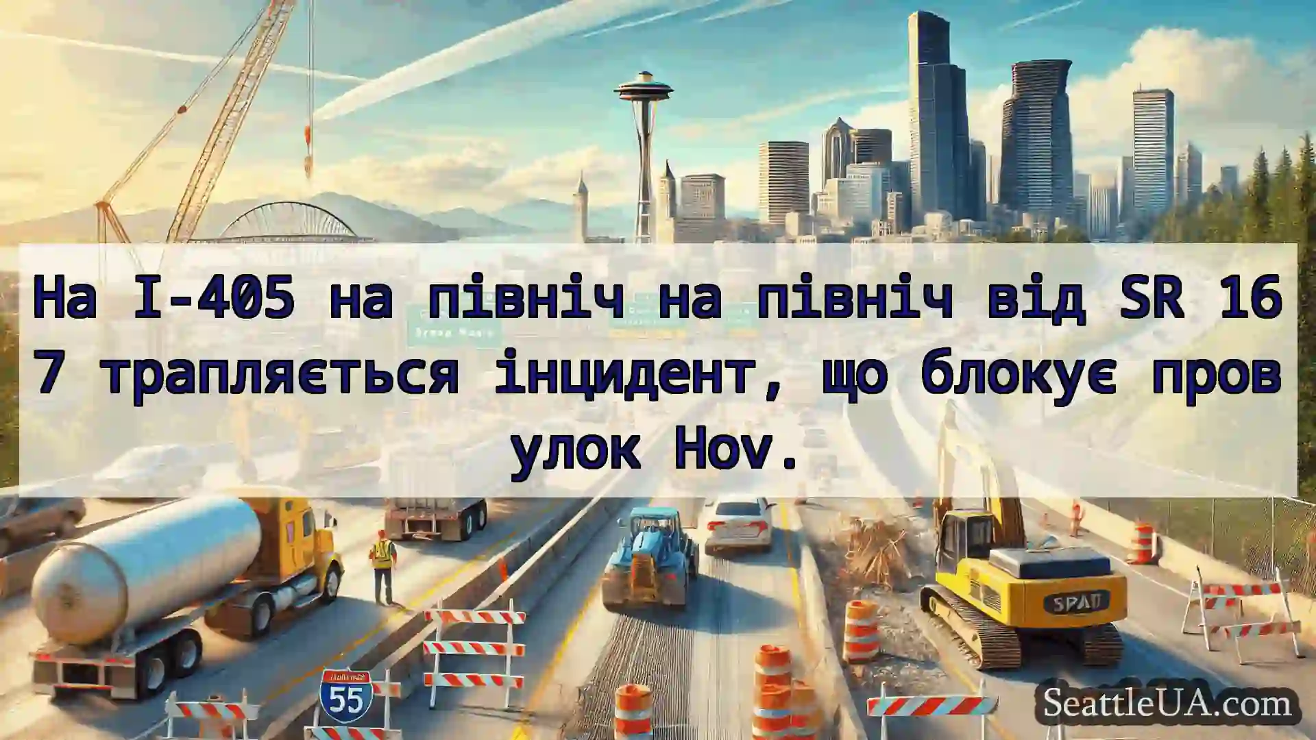 Транспортні новини Сіетла На I-405 на північ на північ від