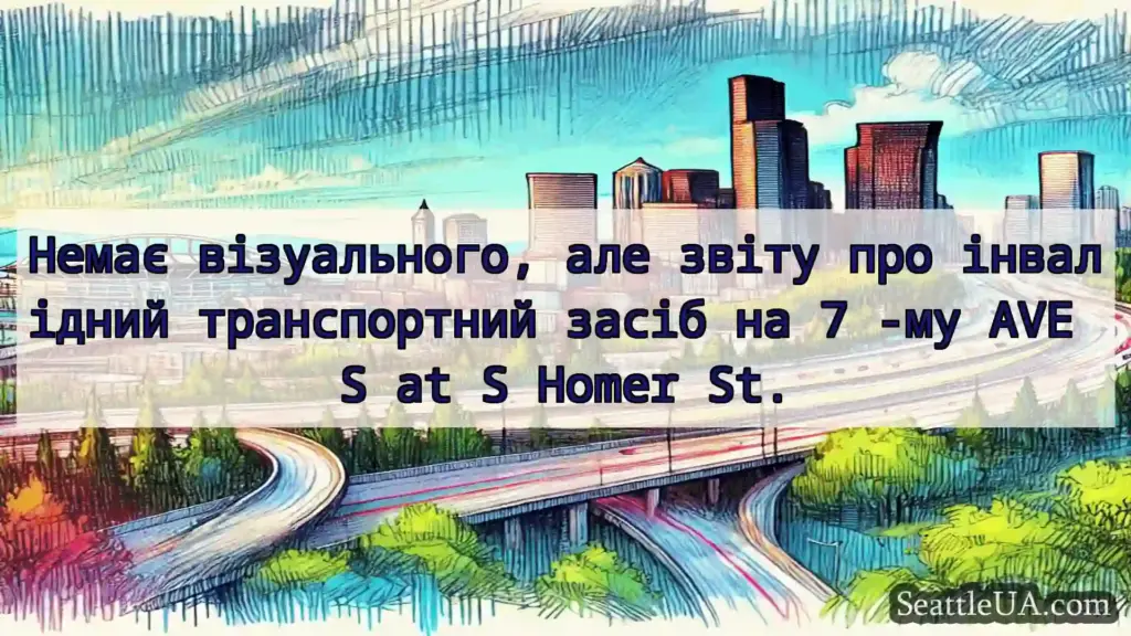 Транспортні новини Сіетла Немає візуального, але звіту про