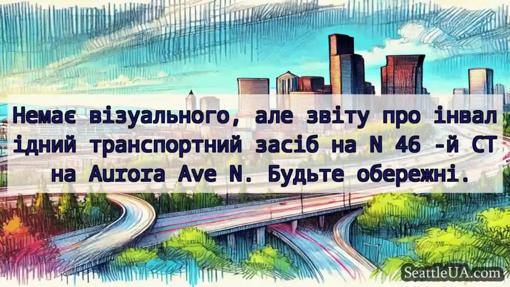 Транспортні новини Сіетла Немає візуального, але звіту про