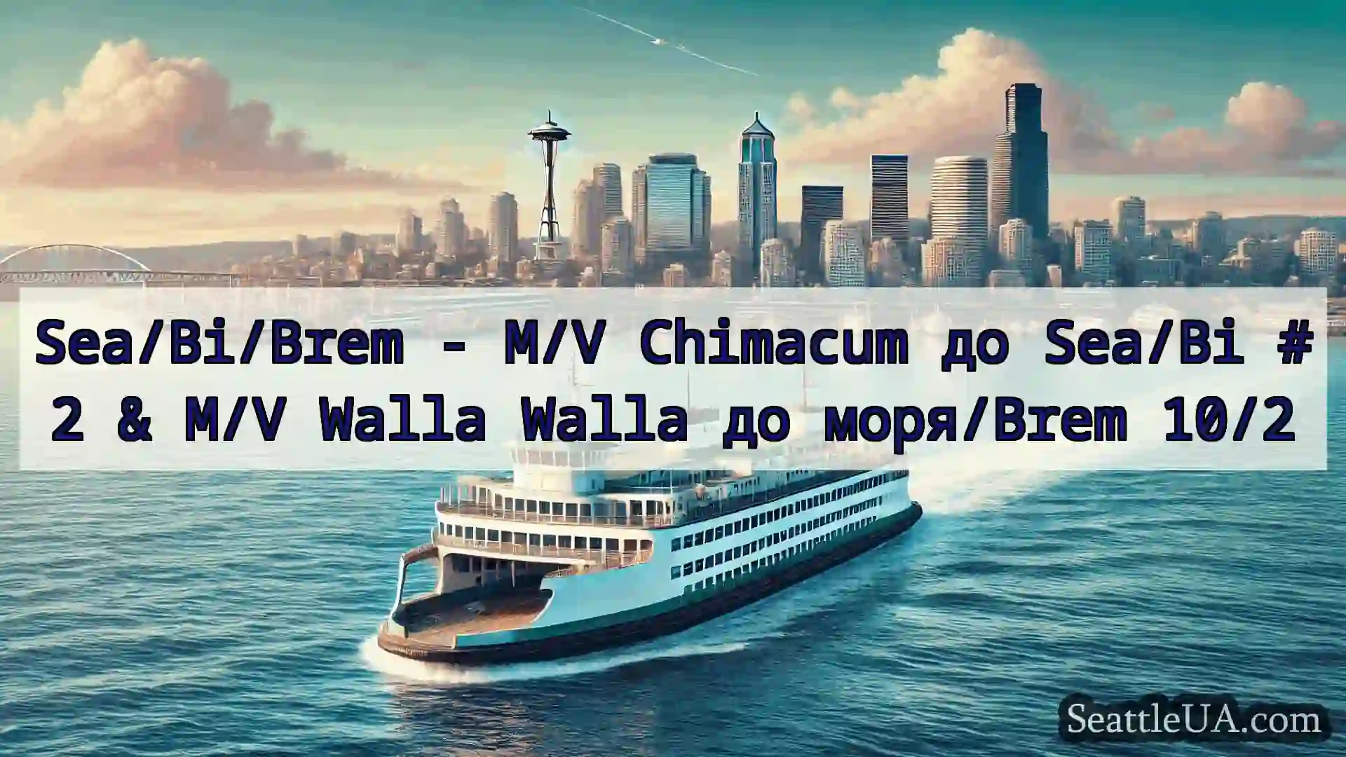 новини про пороми Сіетла Sea/Bi/Brem - M/V Chimacum до
