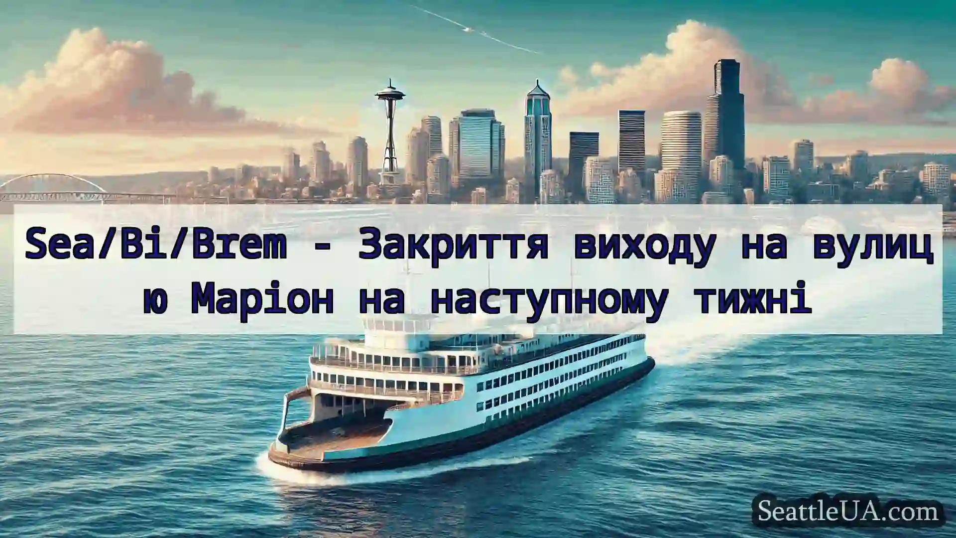 новини про пороми Сіетла Sea/Bi/Brem - Закриття виходу на