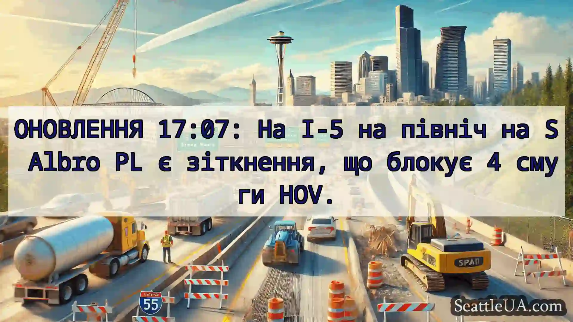 Транспортні новини Сіетла ОНОВЛЕННЯ 17:07: На I-5 на північ