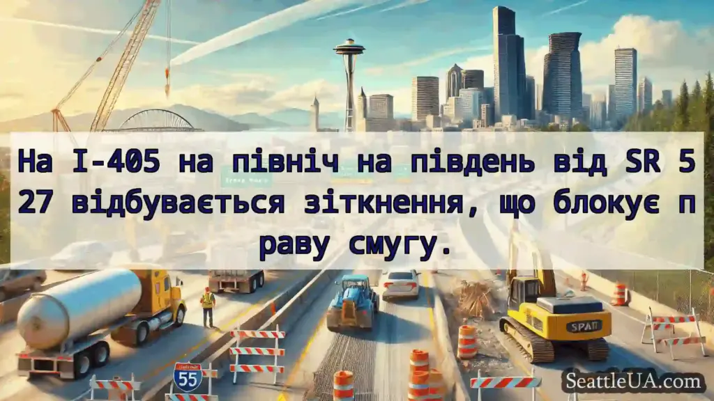 Транспортні новини Сіетла На I-405 на північ на південь від