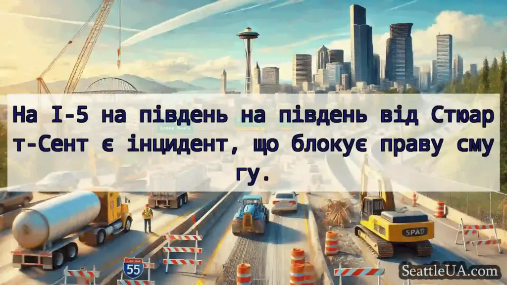 Транспортні новини Сіетла На I-5 на південь на південь від