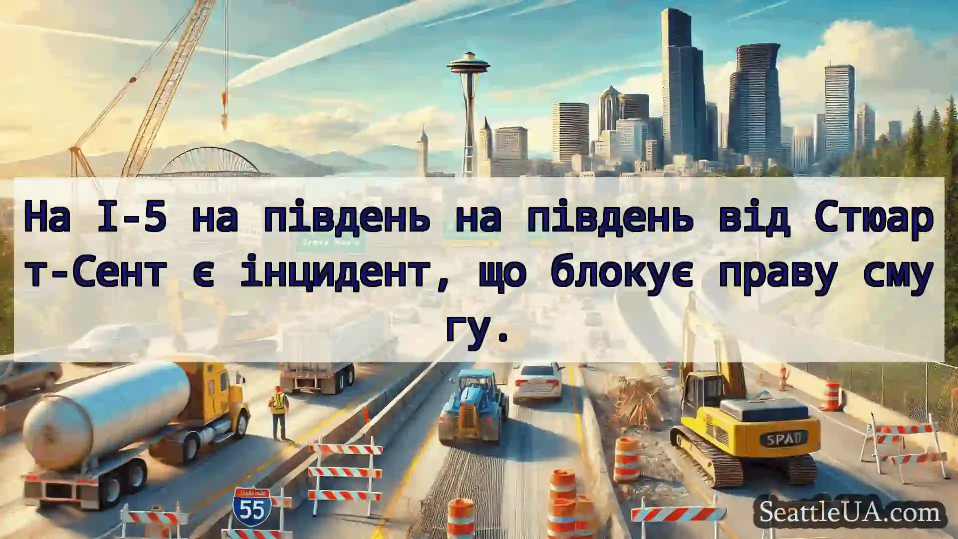 Транспортні новини Сіетла На I-5 на південь на південь від