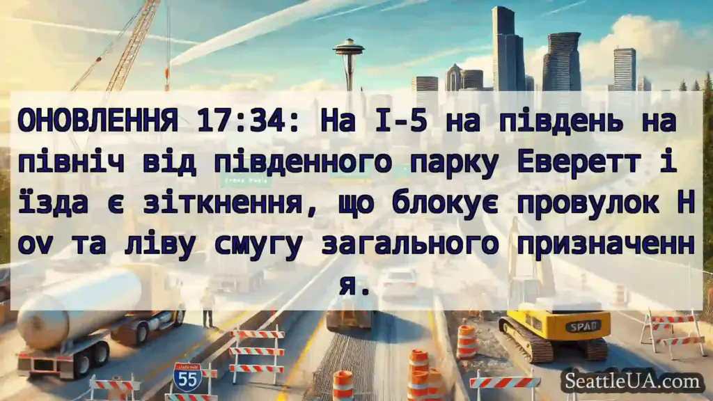 Транспортні новини Сіетла ОНОВЛЕННЯ 17:34: На I-5 на південь
