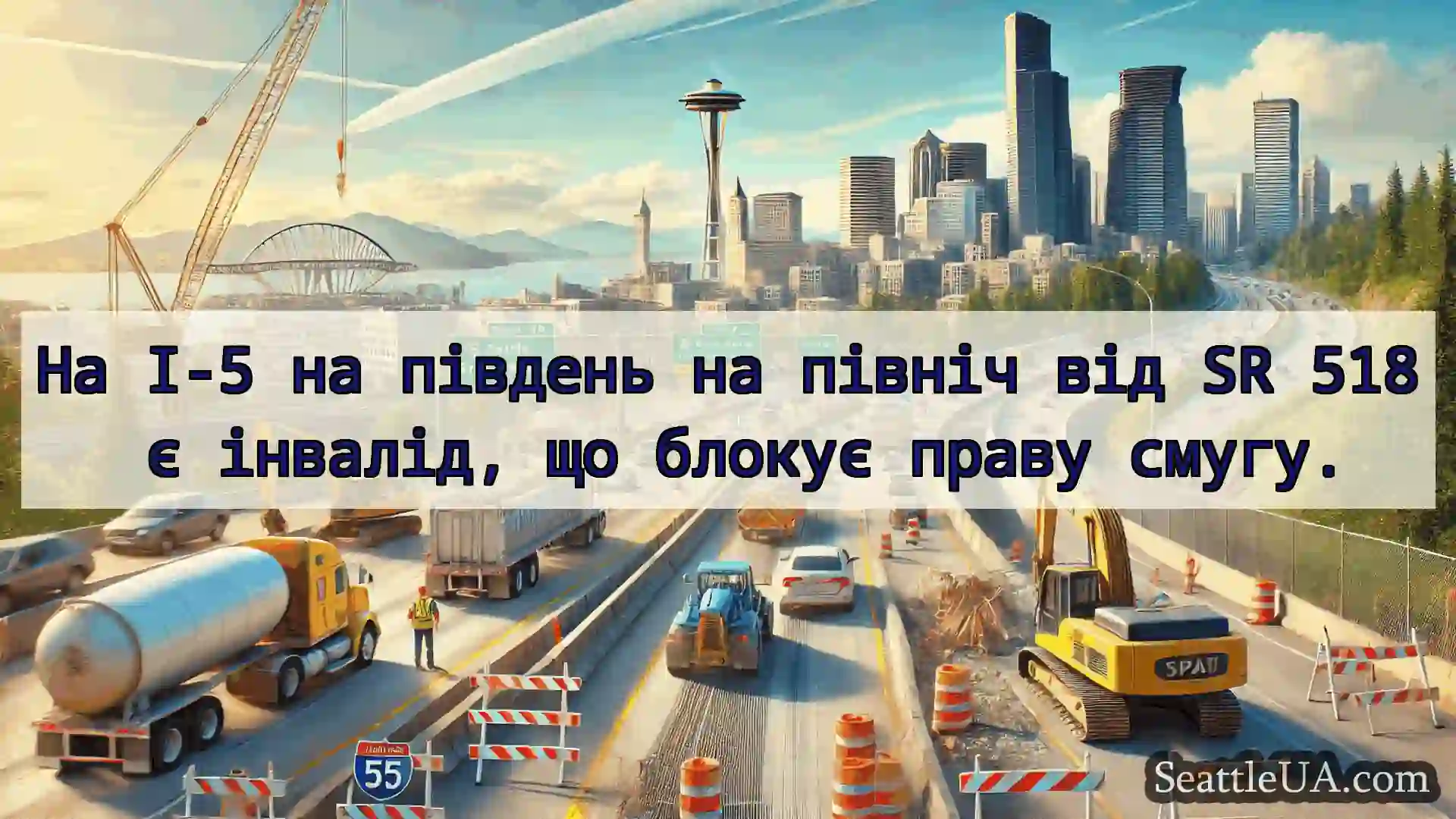 Транспортні новини Сіетла На I-5 на південь на північ від SR