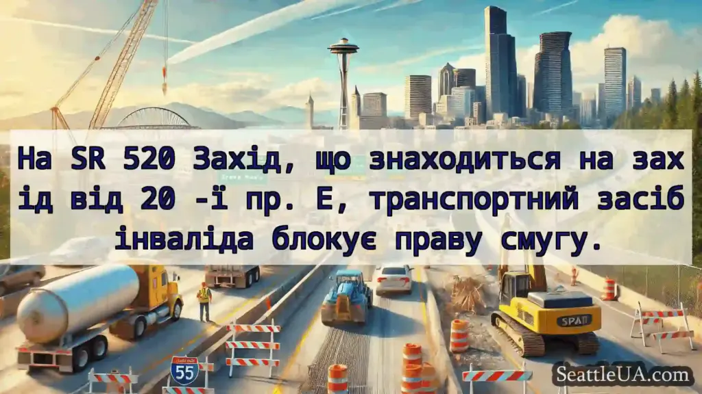Транспортні новини Сіетла На SR 520 Захід, що знаходиться на