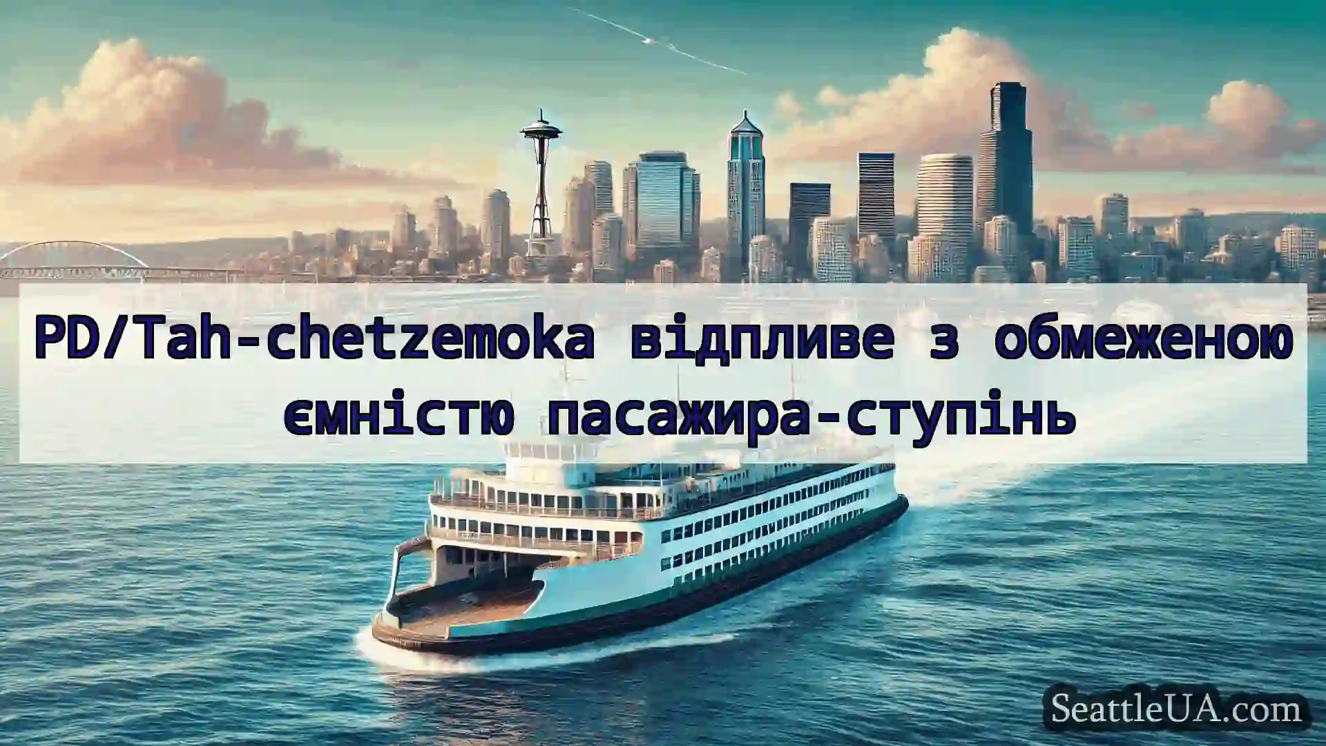 новини про пороми Сіетла PD/Tah-chetzemoka відпливе з