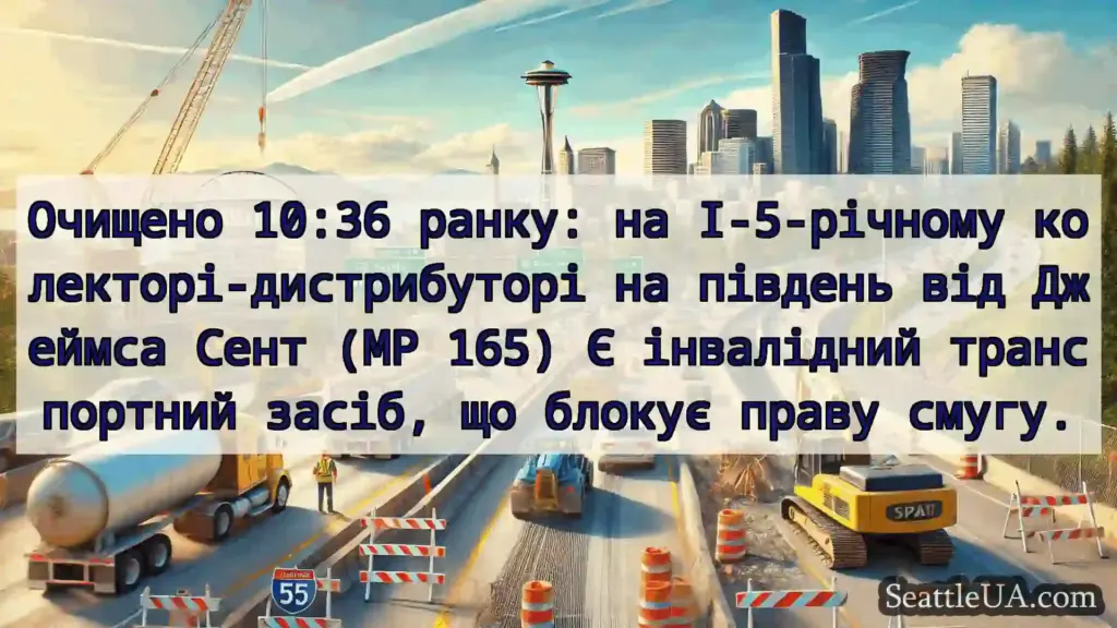 Транспортні новини Сіетла Очищено 10:36 ранку: на