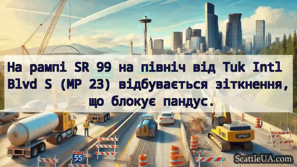 Транспортні новини Сіетла На рампі SR 99 на північ від Tuk