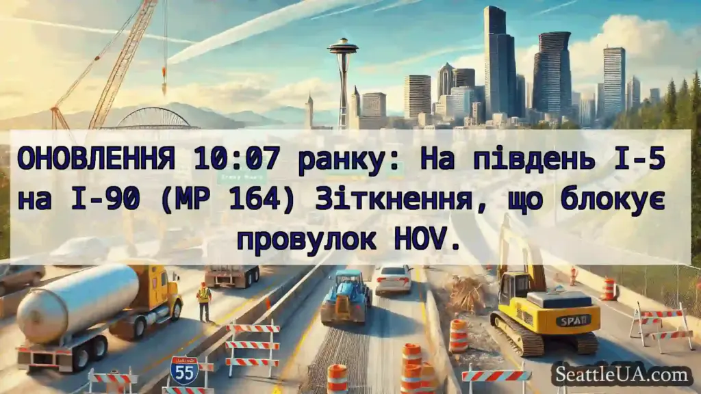 Транспортні новини Сіетла ОНОВЛЕННЯ 10:07 ранку: На південь