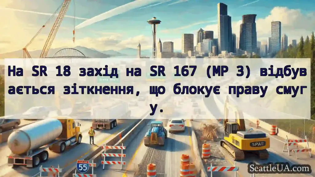 Транспортні новини Сіетла На SR 18 захід на SR 167 (MP 3)