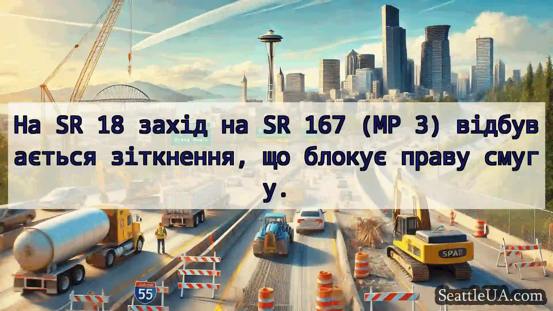 Транспортні новини Сіетла На SR 18 захід на SR 167 (MP 3)