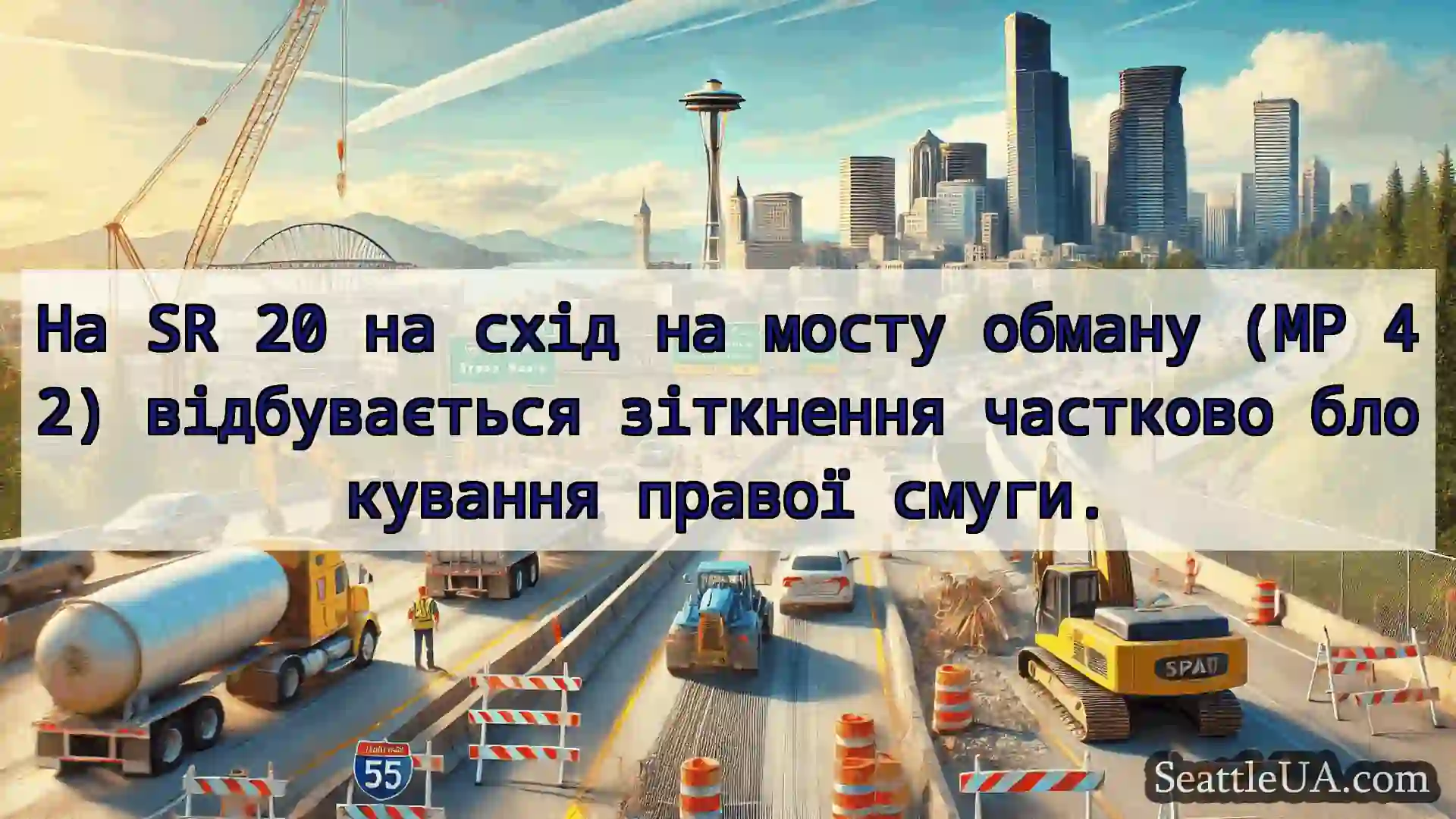 Транспортні новини Сіетла На SR 20 на схід на мосту обману