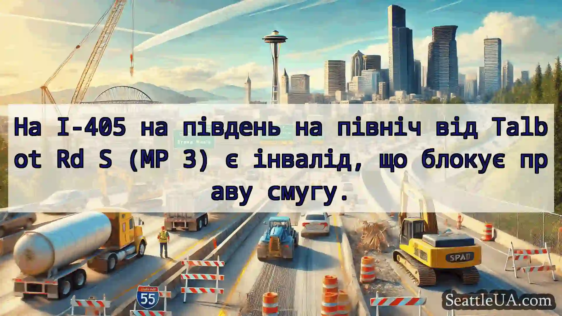 Транспортні новини Сіетла На I-405 на південь на північ від