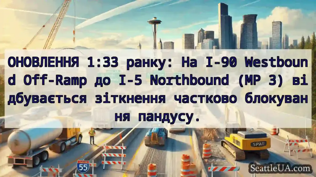 Транспортні новини Сіетла ОНОВЛЕННЯ 1:33 ранку: На I-90