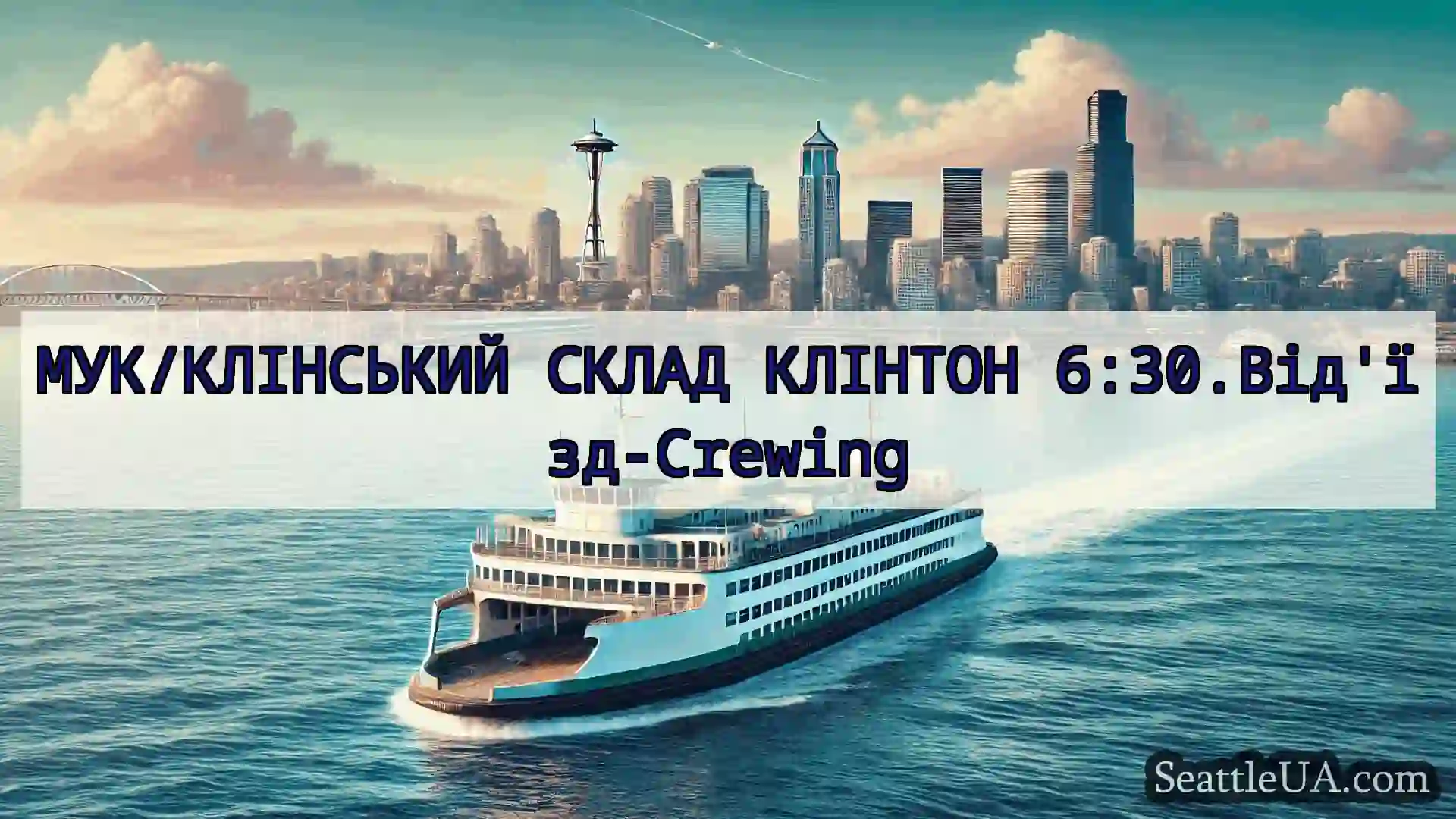 новини про пороми Сіетла МУК/КЛІНСЬКИЙ СКЛАД КЛІНТОН