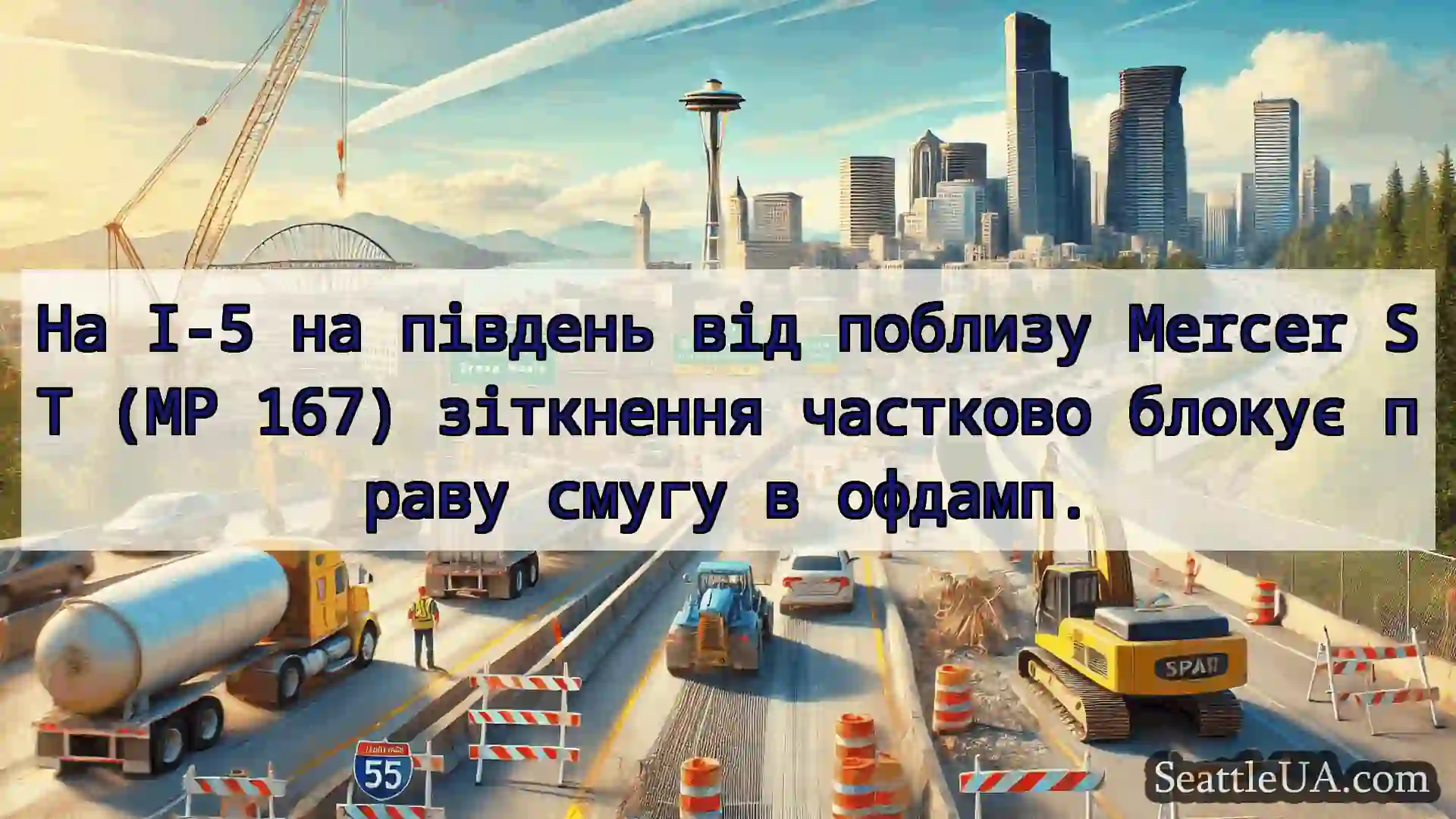 Транспортні новини Сіетла На I-5 на південь від поблизу