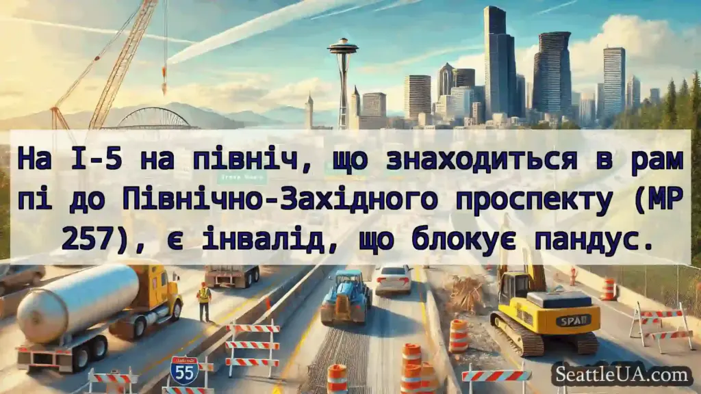 Транспортні новини Сіетла На I-5 на північ, що знаходиться в