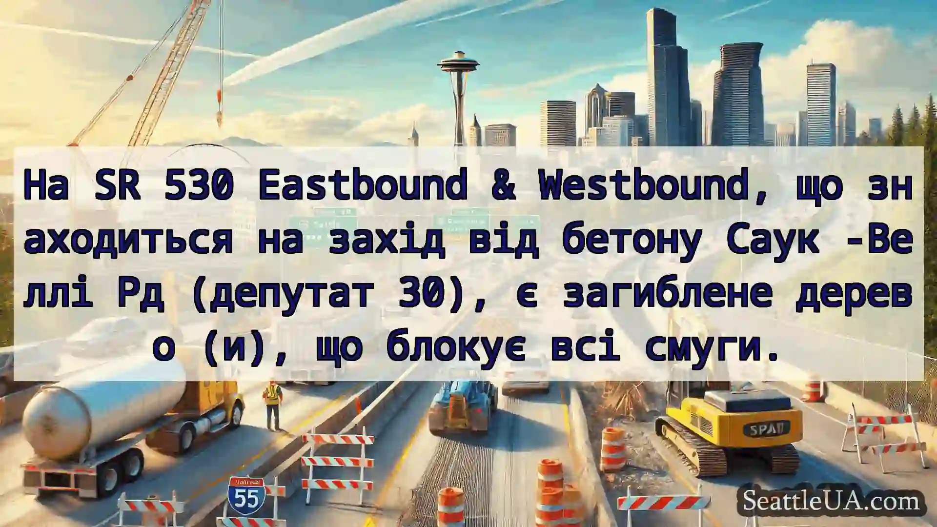 Транспортні новини Сіетла На SR 530 Eastbound & Westbound,