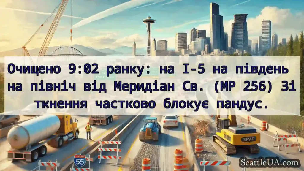 Транспортні новини Сіетла Очищено 9:02 ранку: на I-5 на
