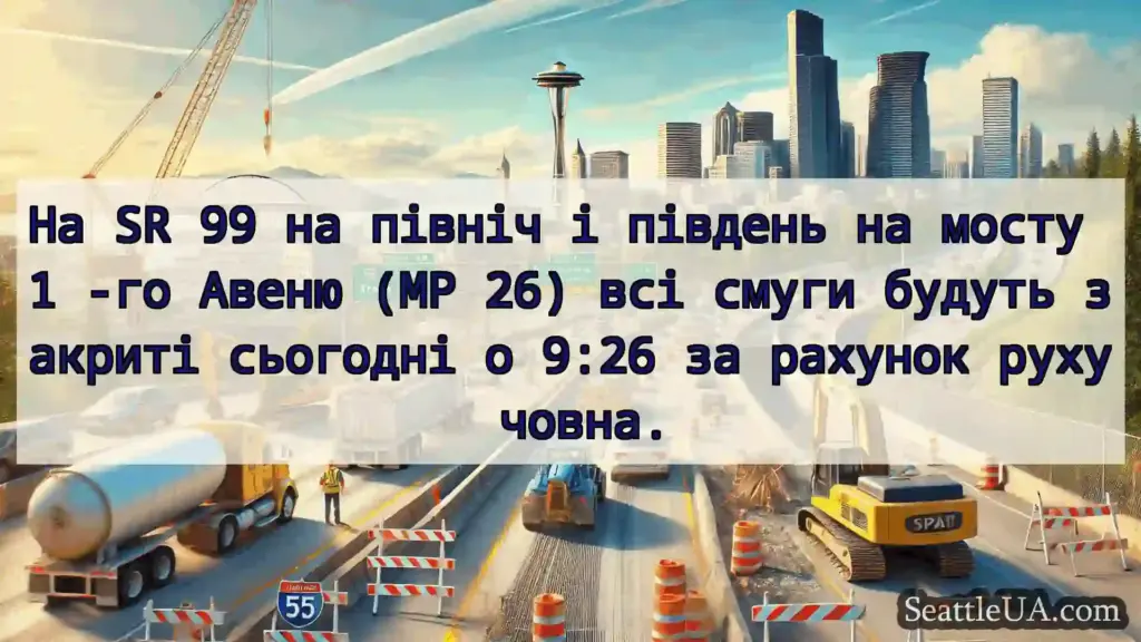 Транспортні новини Сіетла На SR 99 на північ і південь на