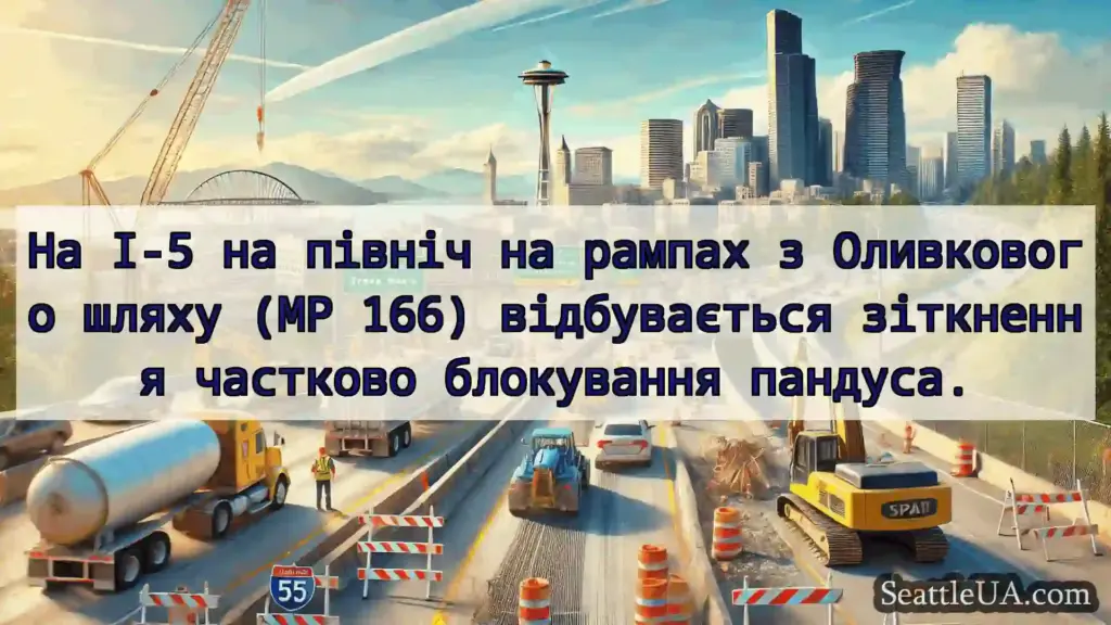 Транспортні новини Сіетла На I-5 на північ на рампах з