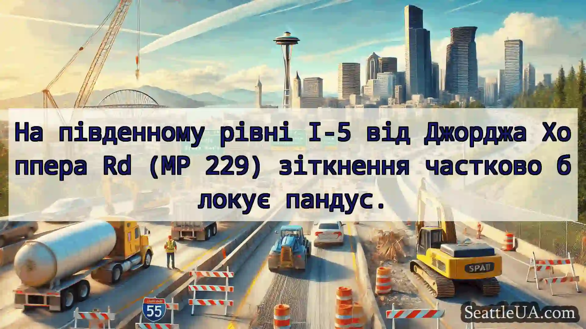 Транспортні новини Сіетла На південному рівні I-5 від