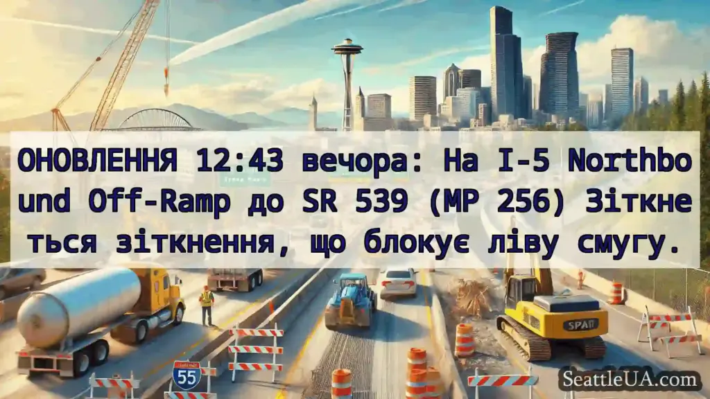 Транспортні новини Сіетла ОНОВЛЕННЯ 12:43 вечора: На I-5