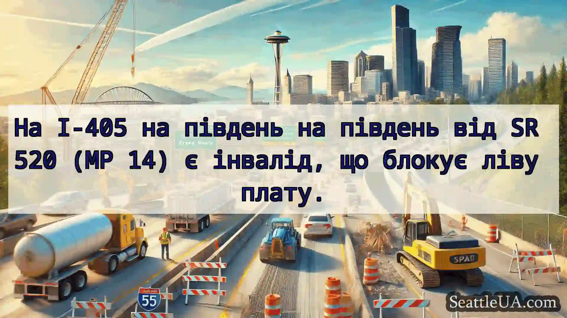 Транспортні новини Сіетла На I-405 на південь на південь від