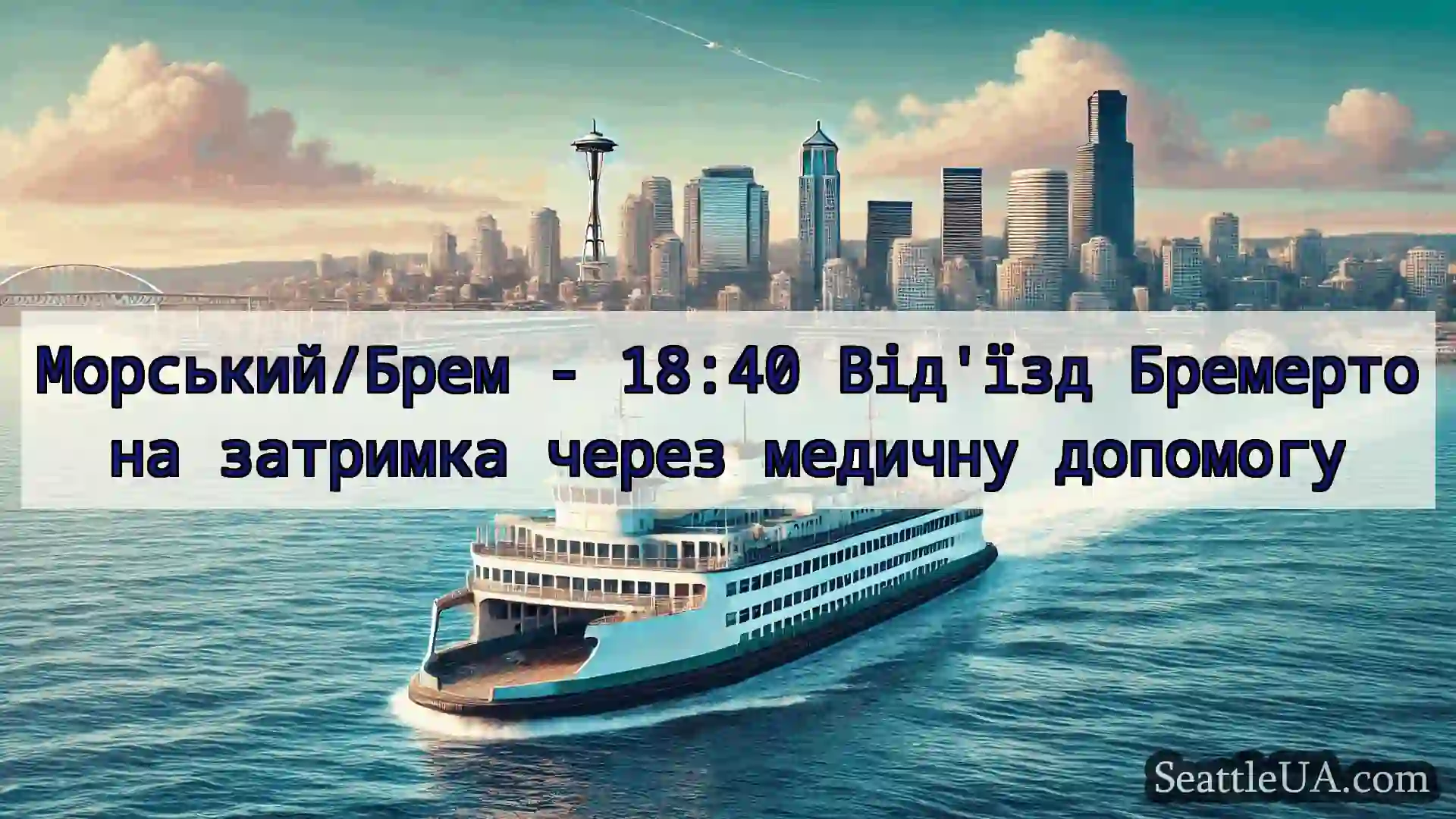 новини про пороми Сіетла Морський/Брем - 18:40 Від'їзд