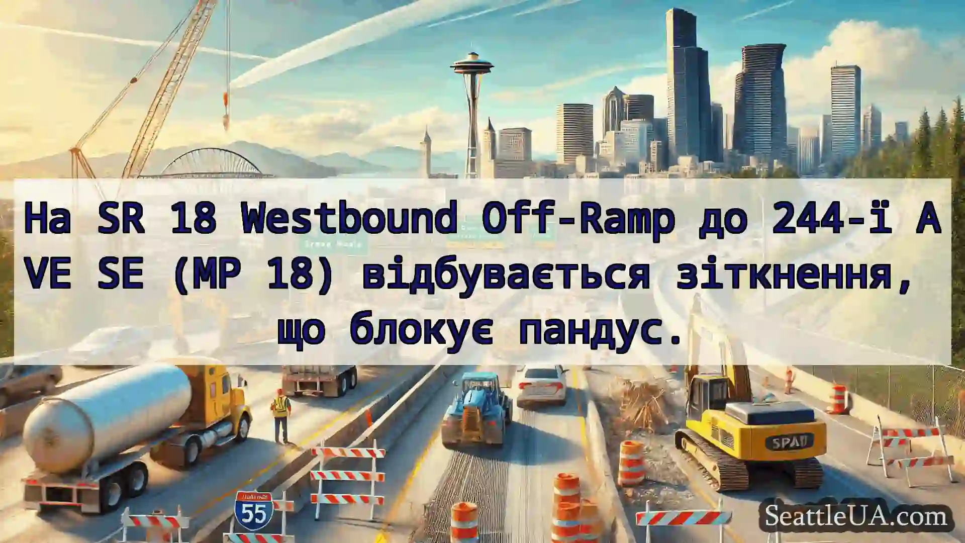 Транспортні новини Сіетла На SR 18 Westbound Off-Ramp до