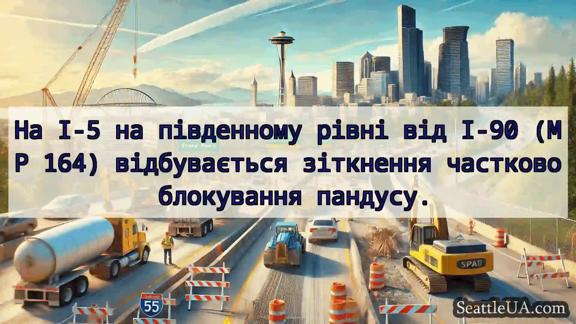 Транспортні новини Сіетла На I-5 на південному рівні від