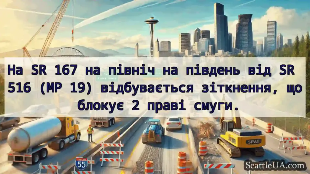 Транспортні новини Сіетла На SR 167 на північ на південь від
